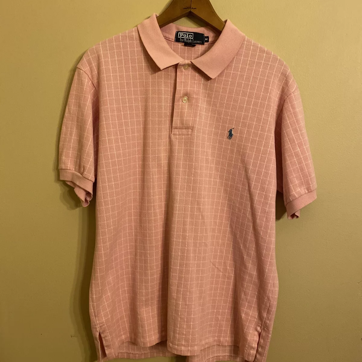 Vtg 90s Polo Ralph Lauren Mens Sz M ShortSleeve Button Up Shirt 