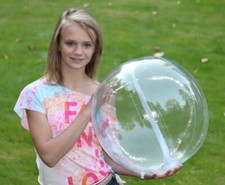 24" CRYSTAL CLEAR Glow Stick or SPRINKLER Beach Ball w/ CLEAR FROST Tube SPH