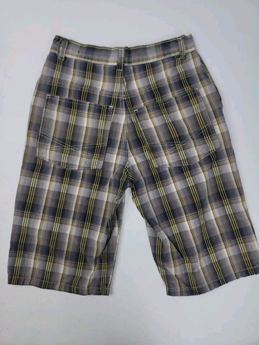 FUBU Vintage Shorts Youth Size 12 Plaid Regular Boys Kids Button Zip Pockets - Picture 11 of 11