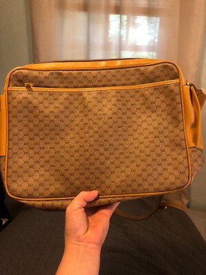 バッグ Vintage Gucci Messenger Bag Gucci Black Canvas Vintage Web Messenger Bag | Yoogi's Closet