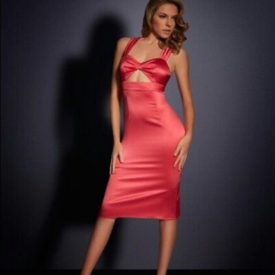 agent provocateur pink dress Agent Provocateur Pink/Coral Silk Marcha midi dress slip Size 2