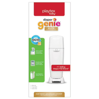 Playtex Baby Diaper Genie Elite Diaper Pail System W/Double Air