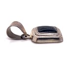 Vintage Sterling Silver 925 Black Onyx Cabochon Modernist Geometric Pendant 9.6g — photo 6