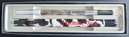 Parker Vector Roller Ball Pen Cow Pattern Wisconsin Cheese New/old Stock - Picture 4 of 4