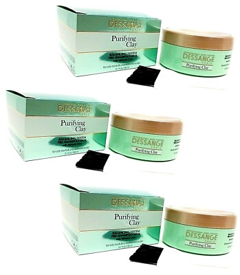 (LOT 3) Dessange Paris Balancing Pre-Shampoo Mask, 5.1 Oz Ea Purifying Clay Mask