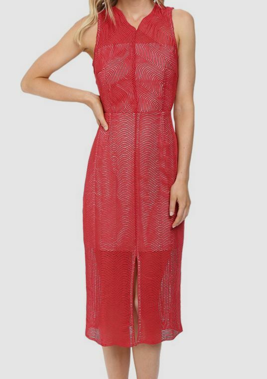keepsake the label red dress KEEPSAKE THE LABEL Think Twice Lace Women's Dress Red Ochre : XXS (US 00)