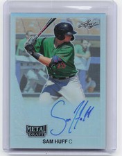 2019 Leaf Metal Draft #LT-SH1 Sam Huff 1990 Throwback Autographs