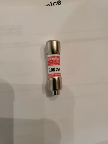 LITTELFUSE KLKR025 Fuse,Class CC,25A,KLKR Series