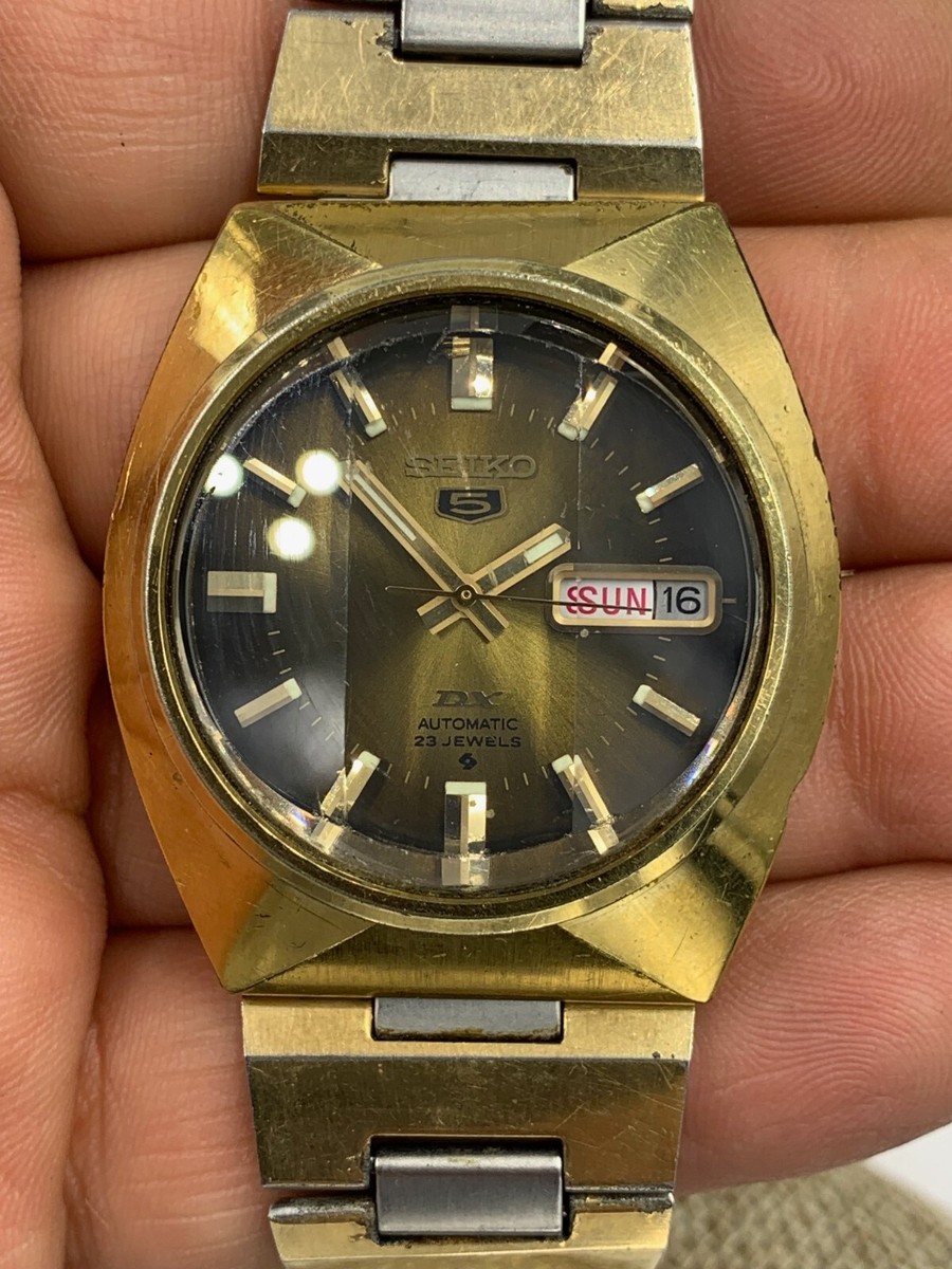【OH済】SEIKO 5 DX 6106-7020 Seiko watch 5 DX 6106-7720 Sunburst Dial Automatic men Day