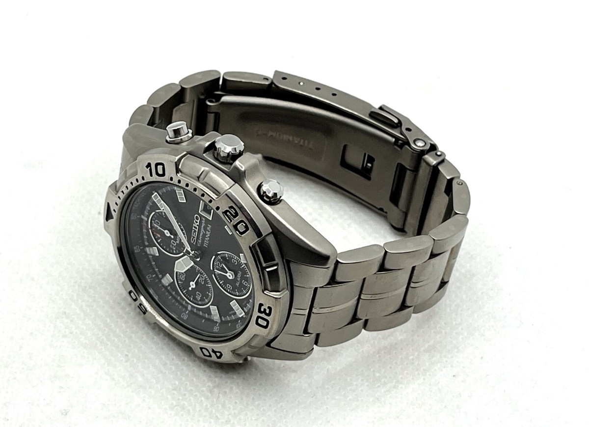 希少美品 セイコー チタニウム クロノ 7T32-7H40 メンズクォーツ腕時計 SEIKO TITANIUM CHRONOGRAPH 7T32-7H40 メンズ