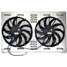 NORTHERN Z40004 Dual 12" Electric Fan & Shroud - 17 1/4 x 28 x 2 5/8