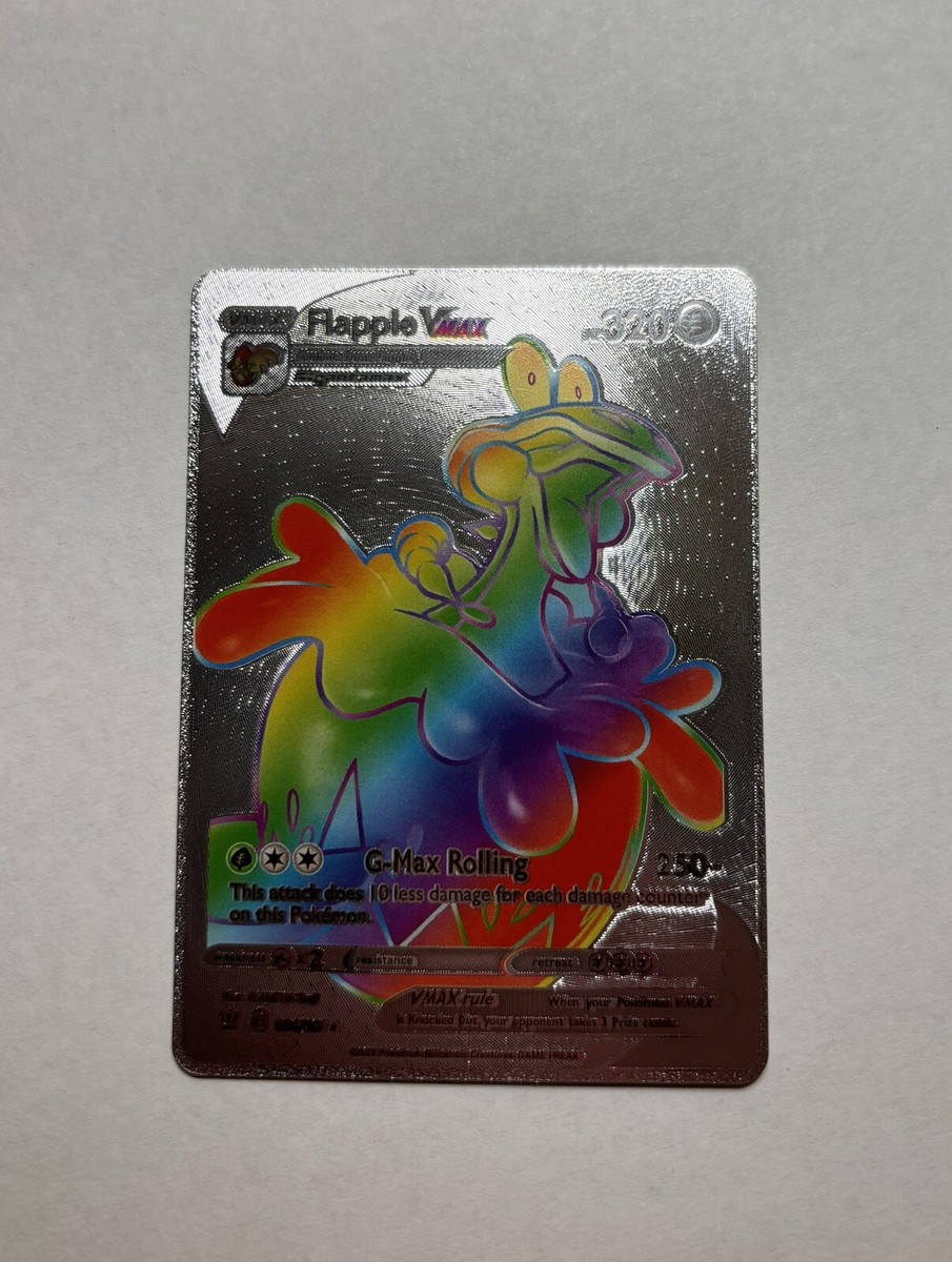 Flapple VMAX 164/163 Rainbow HP320 Silver Foil Fan Art Display