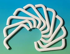 Cabinet Drawer Wire Pull Handle White Plastic 3 - 3/4” New ( 10pcs)