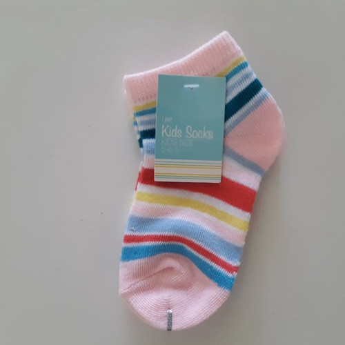 Made for Retail Kids Sunshine and Kindness Socks Size 5-6.5 White Pink 2 Pair - Picture 5 of 8