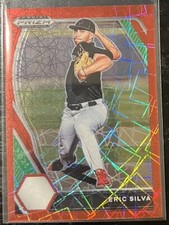 2021 Panini Prizm Draft Picks Red Velocity Prizm Eric Silva #PDP115 Tigers