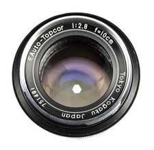Topcon Black F.Auto-Topcor 10cm f2.8 751481 ...... Rare internal scale version