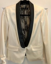 Tibi Ivory Tuxedo Blazer