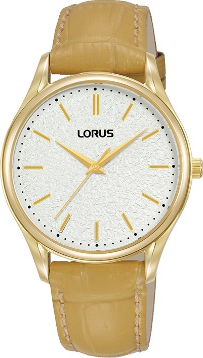 Lorus Ladies Stainless Steel Beige Strap Watch RG222WX9 RRP £74.99