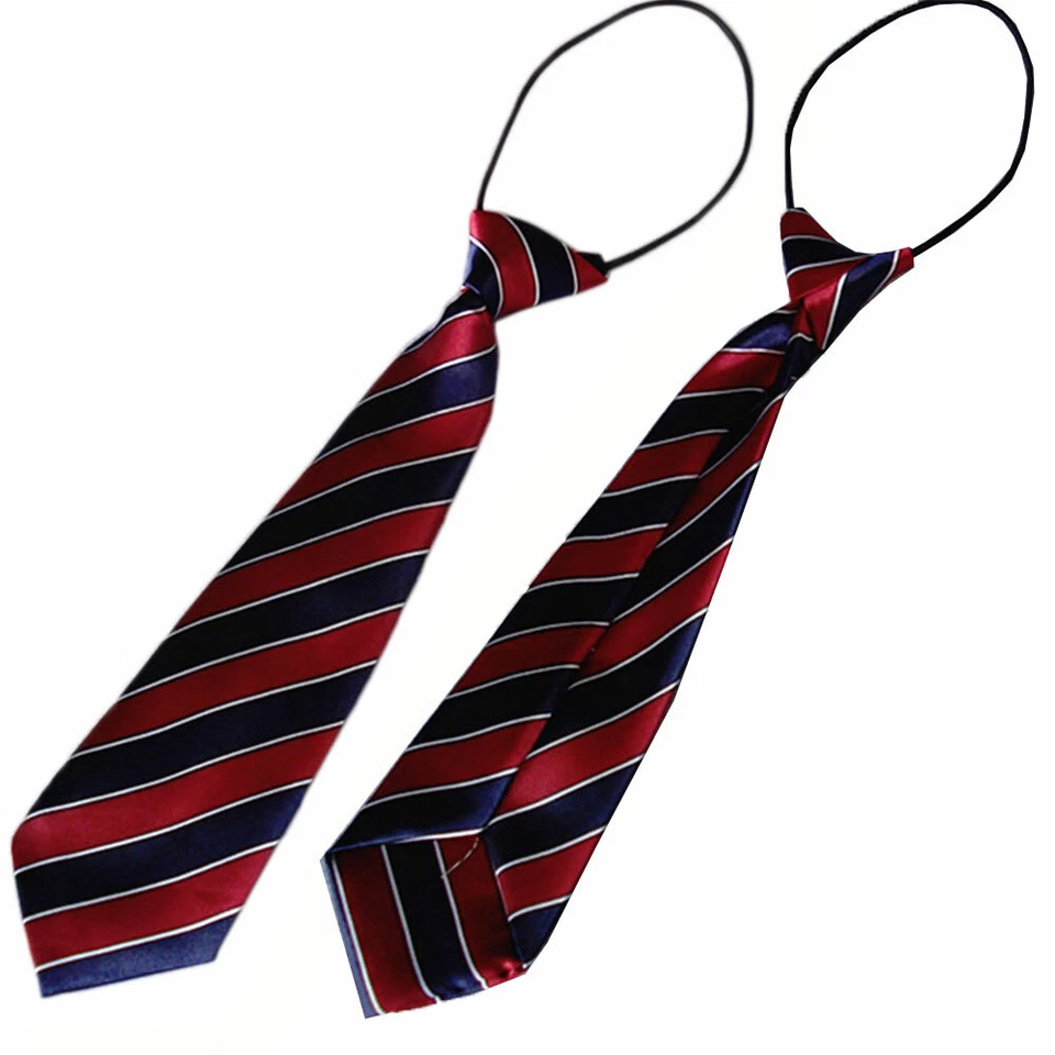 School Boy Kids Child Toddler Pattern Stripe Elastic Tie Necktie Party Wedding - image 2 of 3