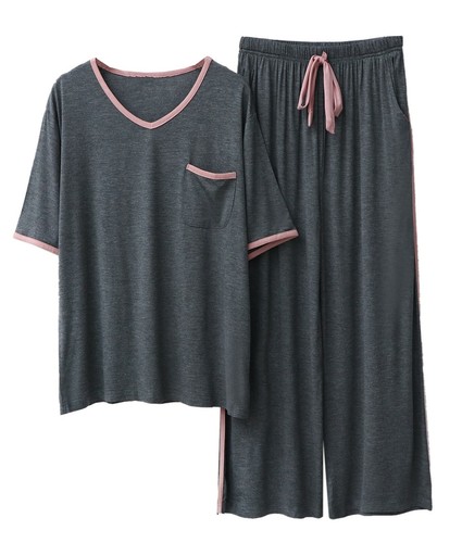 RH Women's Sleepwear Capri Pajama Sets Short Sleeve Pants 2P Pjs S-XXL RHW4046 - Picture 9 of 26