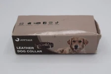 Joytale Black Leather Dog Collar with Smart Tag size MEDIUM