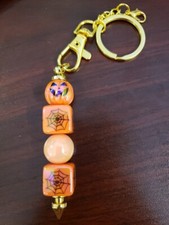 Portachiavi Halloween con perline nuovo fatto a mano