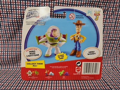 NEW DISNEY PIXAR TOY STORY 3 BUDDY PACK HERO WOODY, HERO BUZZ