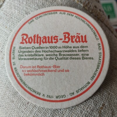 Schöner Bierdeckel - Rothaus Bräu, Schwarzwald    B3