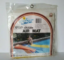 Vintage 1984 INTEX Wet Set 72" x 27" Inflatable 'AIR MAT' Pool Float Raft NEW!