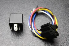30/40 AMP RELAY HEAVY DUTY WITH WIRE HARNESS 12 VOLT 5 PIN PRONG SPDT BOSCH