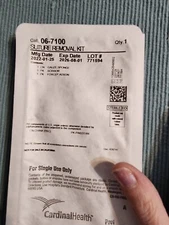 UNOPENED CardinalHealth Suture Removal Kit Gauze/Forceps/Scissors