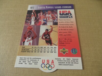 2A-418 1996 Upper Deck basketball card #26SP2 SCOTTIE PIPPEN USA