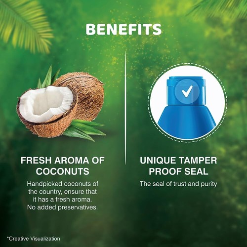 Bajaj 100% Pure Coconut Oil Controls Hairfall Nourishing Softening Hair 600 ML - Picture 4 of 5