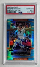 Brooks Robinson Signed 2022 Prizm Select Card Orioles #69 'HOF 1983' Slabbed PSA