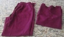 WOMENS SCRUBSTAR SCRUB PANTS  SHIRT SET SZ SMALL/MEDIUM 1123A WINE