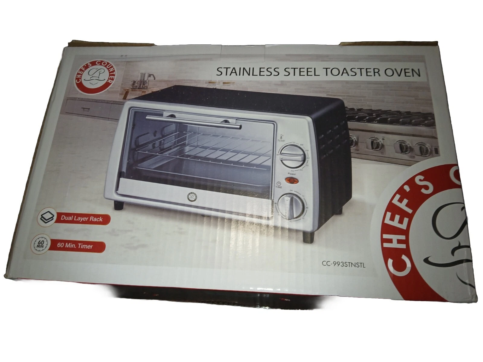 Chefs Counter Stainless Steel Toaster Oven
Opens in a new window or tab