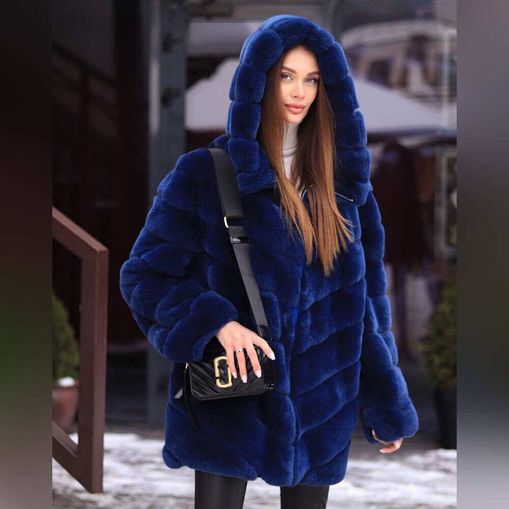 Blue Rabbit Coat Blue Rabbit Fur Coat