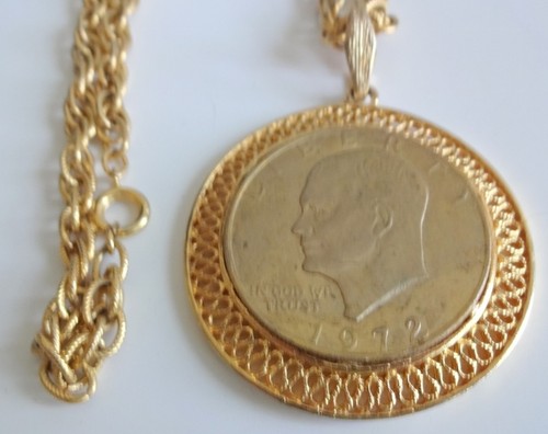 1972 Eisenhower Dollar Coin Charm 