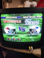 Vintage Sharp 13" CRT TV Retro Gaming Color Television 13J-M100 Tested