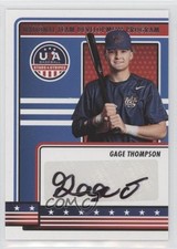 2023 Panini USA Baseball Stars & Stripes Gage Thompson (Black Ink) Auto tj1