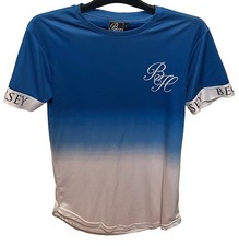 Men’s Blue And White Gradient Beck & Hersey T Shirt