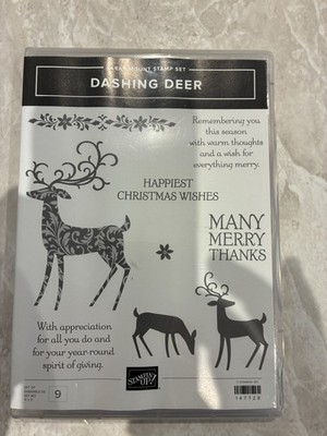 Stampin Up Stempelset Rasender Hirsch Weihnachten 147728 Clear Mount Gummistempel