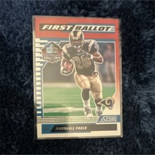 Score 2025 First Ballot Marshall Faulk #5 St. Louis Rams Football Card