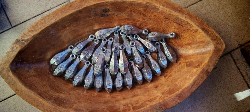 piombo da pesca peso 3oz-85gr .Totale 4kg - Immagine 2 di 4