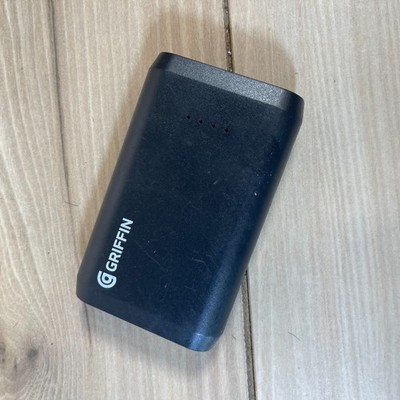 Griffin GP-016-BLK 6000mAh Power Bank Black Portable USB Indicator Lights 5 Volt