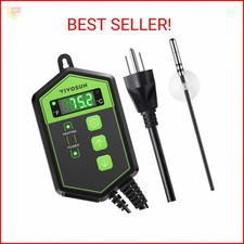 VIVOSUN Digital Heat Mat Thermostat Controller, 40  108  F 1000W for Reptiles, Se