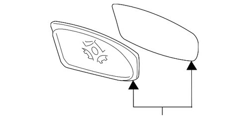Genuine Ford Mirror Glass BK3Z-17K707-A