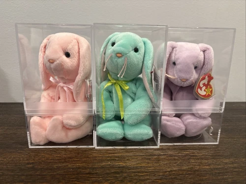 TY Vintage Beanie Babies Hippity Hoppity Floppity Bunnies Rare Errors