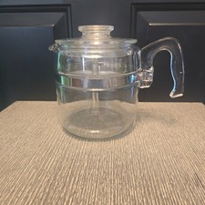 Vintage 1960s Pyrex Flameware 7756-B 6 Cup Percolator Coffee Pot Maker COMPLETE!