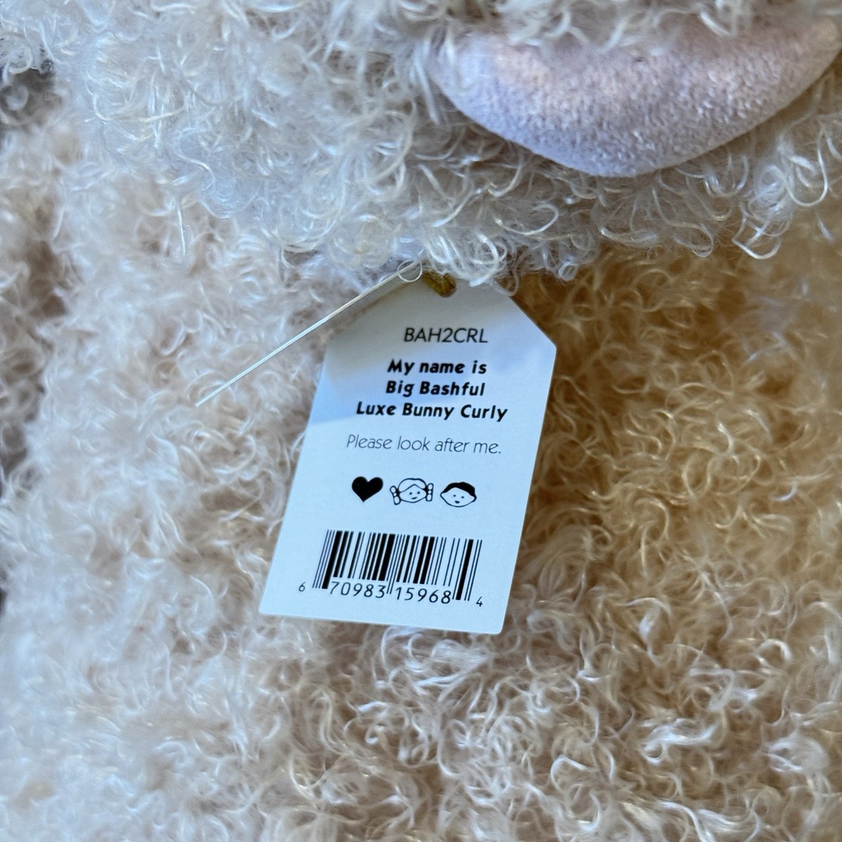  Big Bashful Luxe Bunny Curly新品 Bashful Luxe Bunny Curly with Personalized Cream Jumper - Official